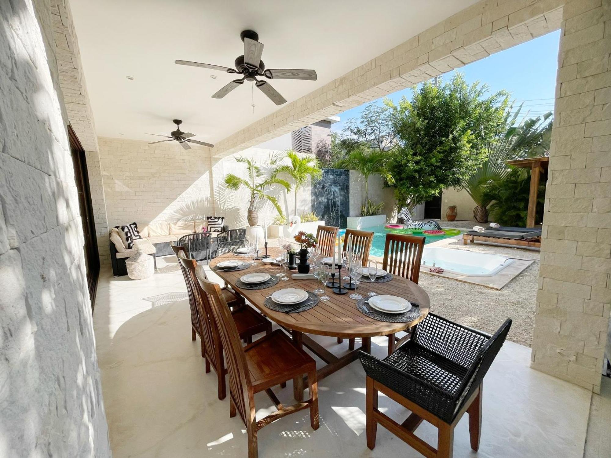 Luxury House Tomanoa - 10pers - 4rooms - Pool - Hotjacuzzi - Speed Wifi -waterfall Villa Tulum