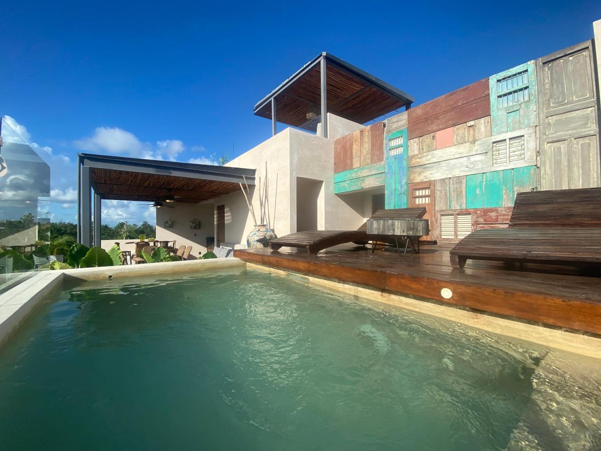 Apartamento Kataleya By Zaazil - New Luxury Penthouse Up To 10 People, 3-level, 3240 Sqft , Private Pool, Terrace And Roof In Luum Zama In The Jungle