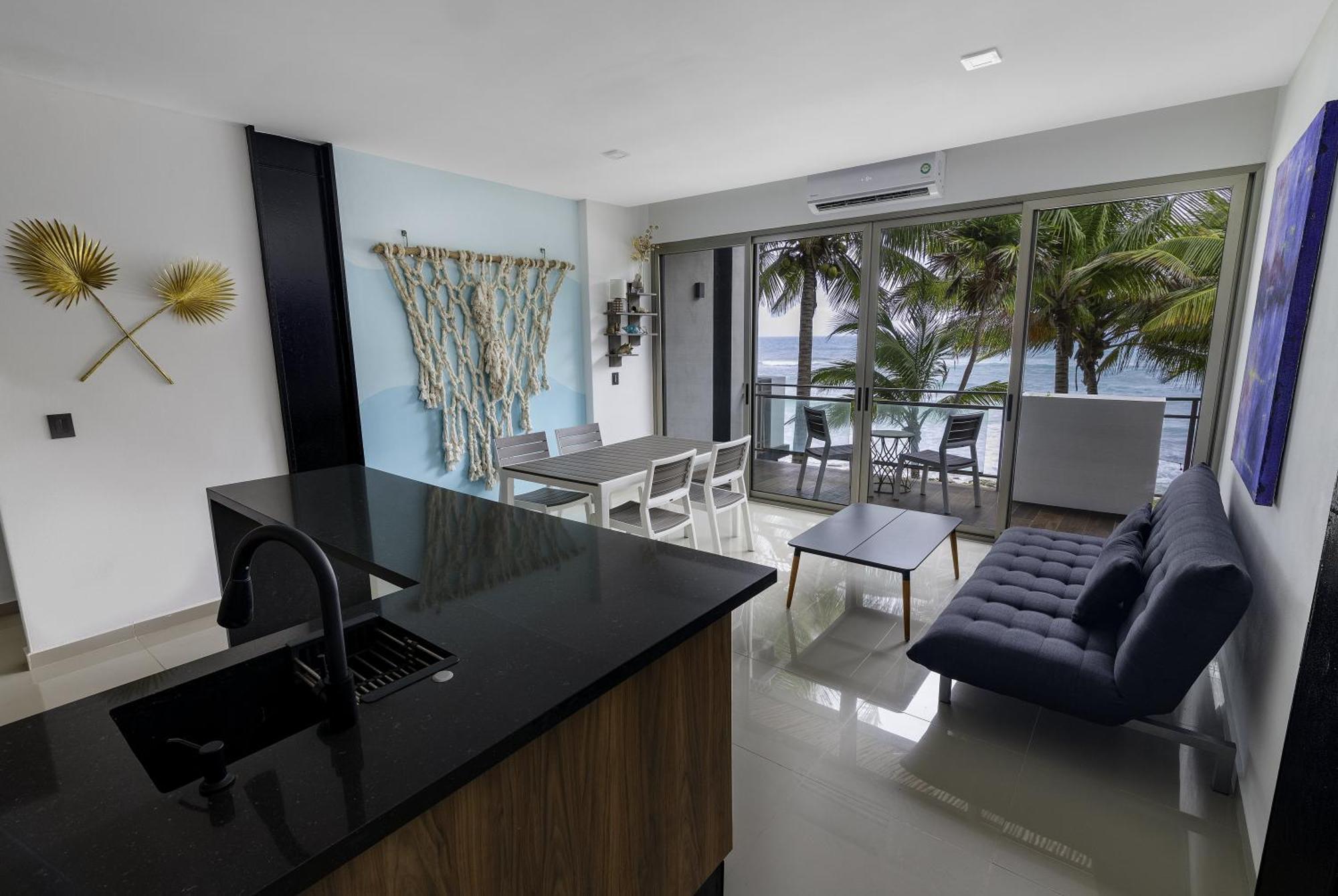 Apartment Angelina 28 Beachfront And Family - Modern And Relaxing Long - 20 Min From Cancun Airport *