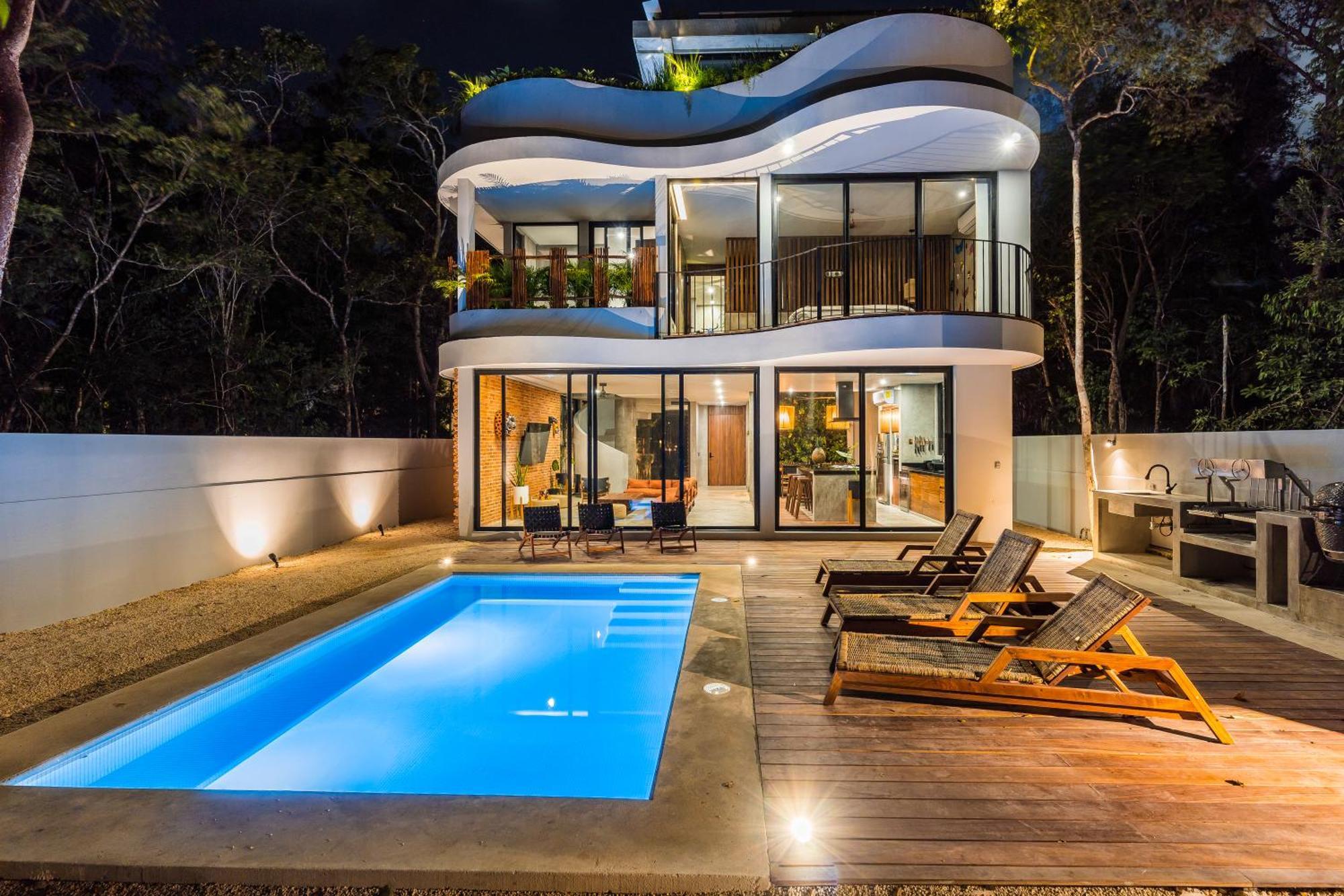 Luxury 4br Eco 10ppl Outdoor Pizza Oven - Private Pool & Jacuzzi Villa Tulum