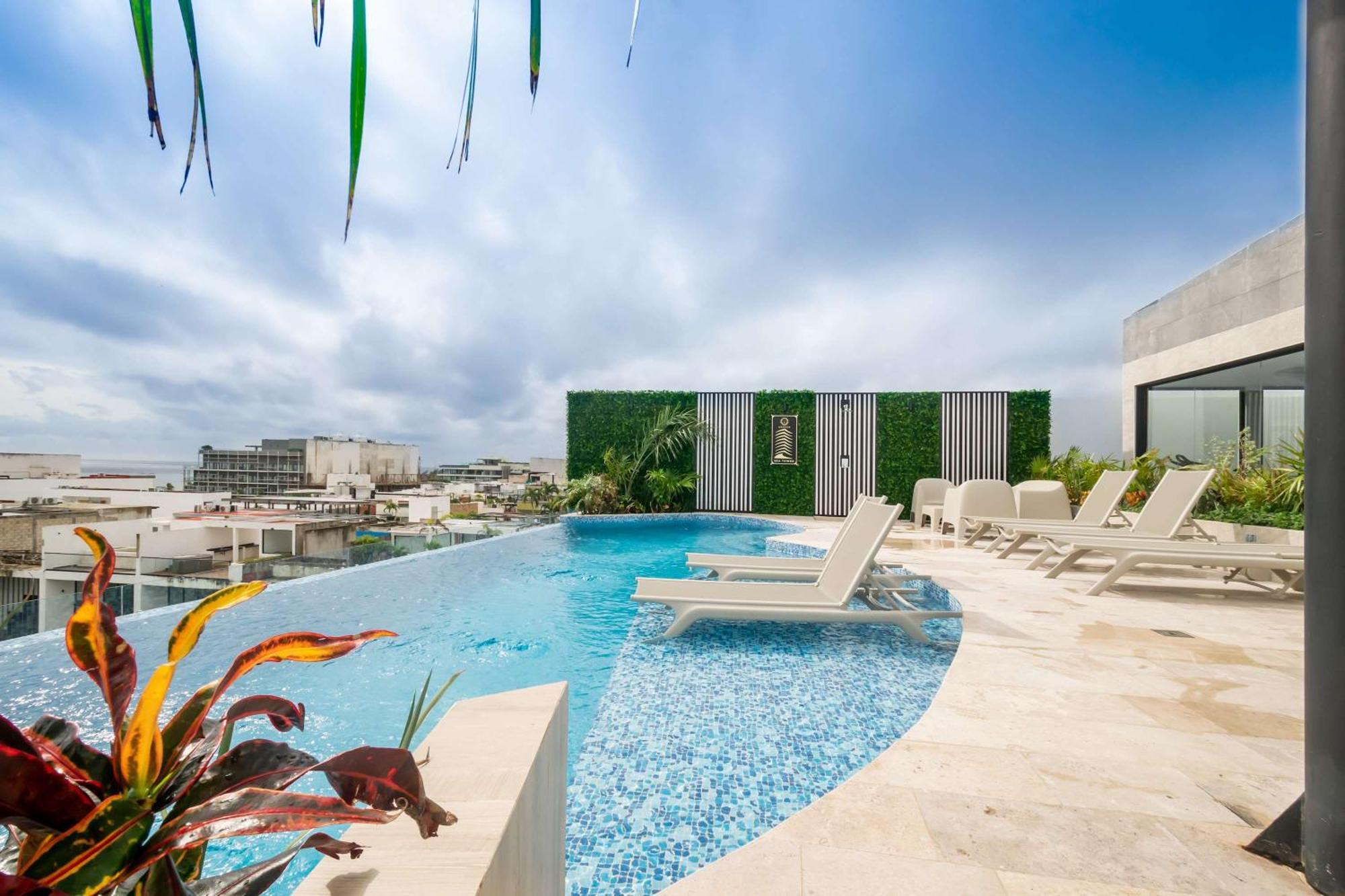 Chic Studio, Oceanview Roof Pool, Balcony, Gym Casa de férias *